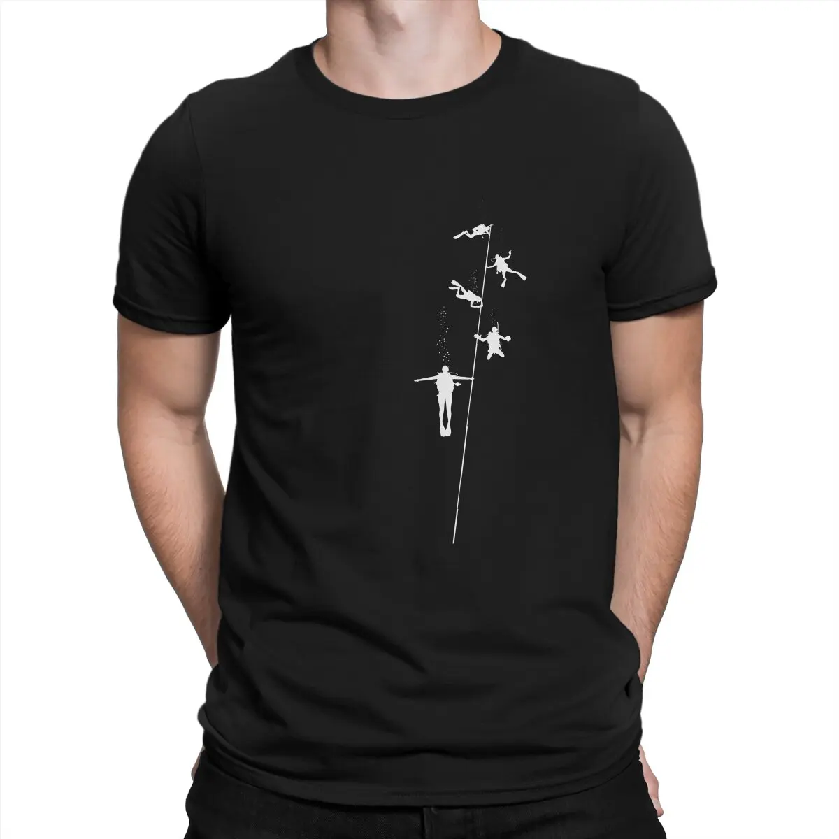 Scuba Diving Scuba Diver Safety Stop Tshirt Uomo Top Vintage Summer Clothes T Shirt