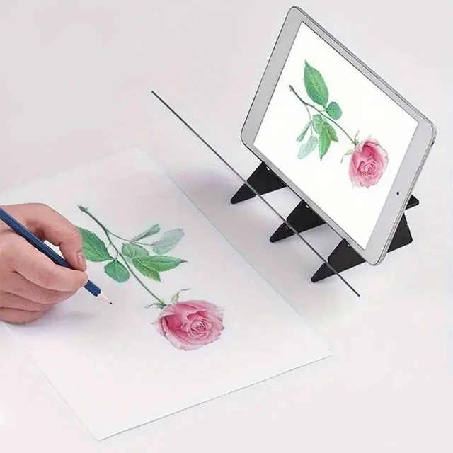 Optical Drawing Board Kit Portable Optical Tracing Board Projector Copy Board Image Reflection for Kids Beginners Artists ﻿ 2