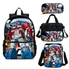Transformers Child School Backpack with Lunch Bags ,Pencil Bags ,School Bags for Boys Girls Best Gift 1