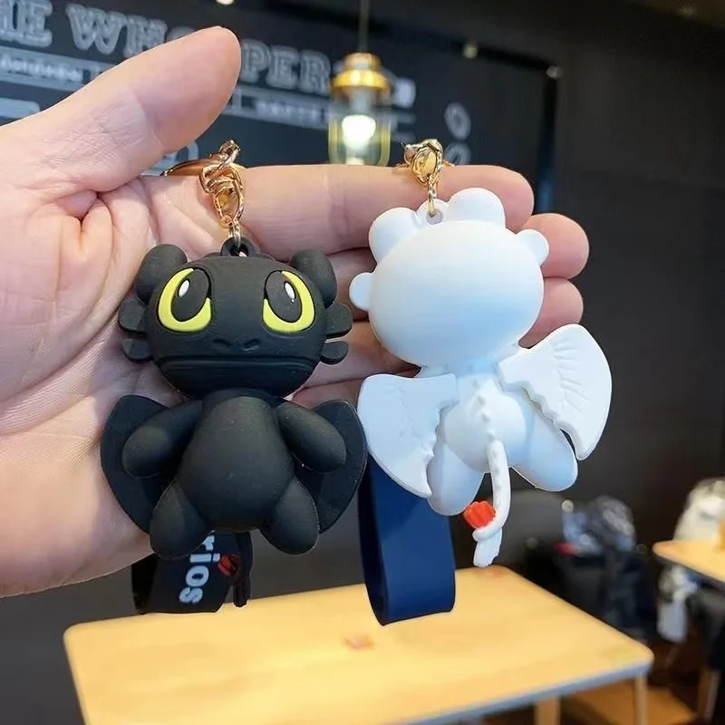 Key Chain Backpack Decoration Anime Character 3D Toothless Dragon Keychain Pendant Couple Cartoon Backpack Pendant Men and Women Gift Keychain Birthday Gift