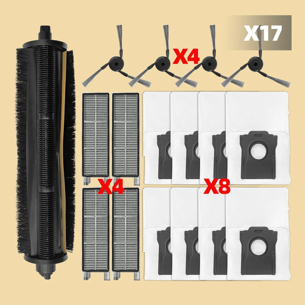 Ricambio compatibile for Proscenic 850T Robot Aspirapolvere Parti Spazzola Laterale Panno Mocio Filtro HEPA Stracci Spazzola Principale Rullo(AS shown m