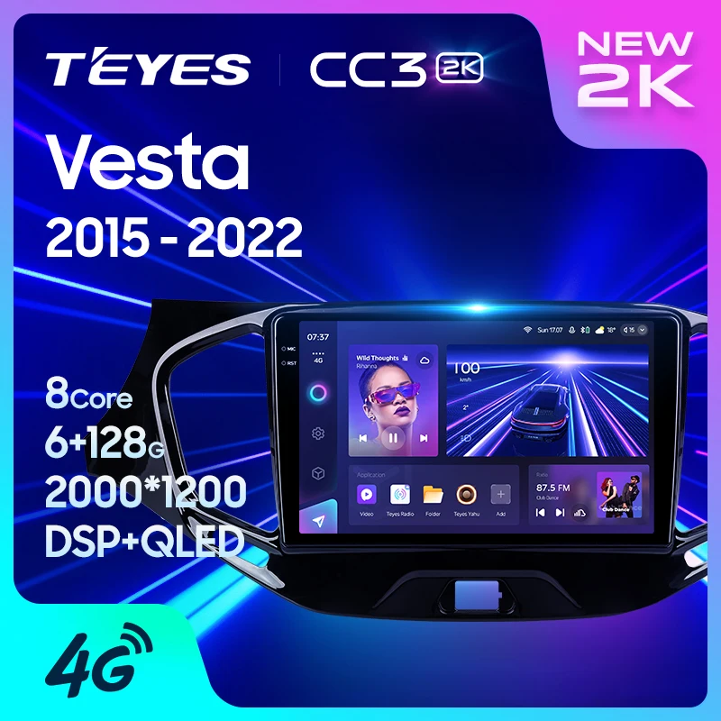 TEYES CC3 2K, LADA 베스타 크로스 스포츠 2015 2022 자동차 라디오 멀티미디어 비디오 플레이어, 내비게이션 스테레오, 안드로이드 No 2din 2din