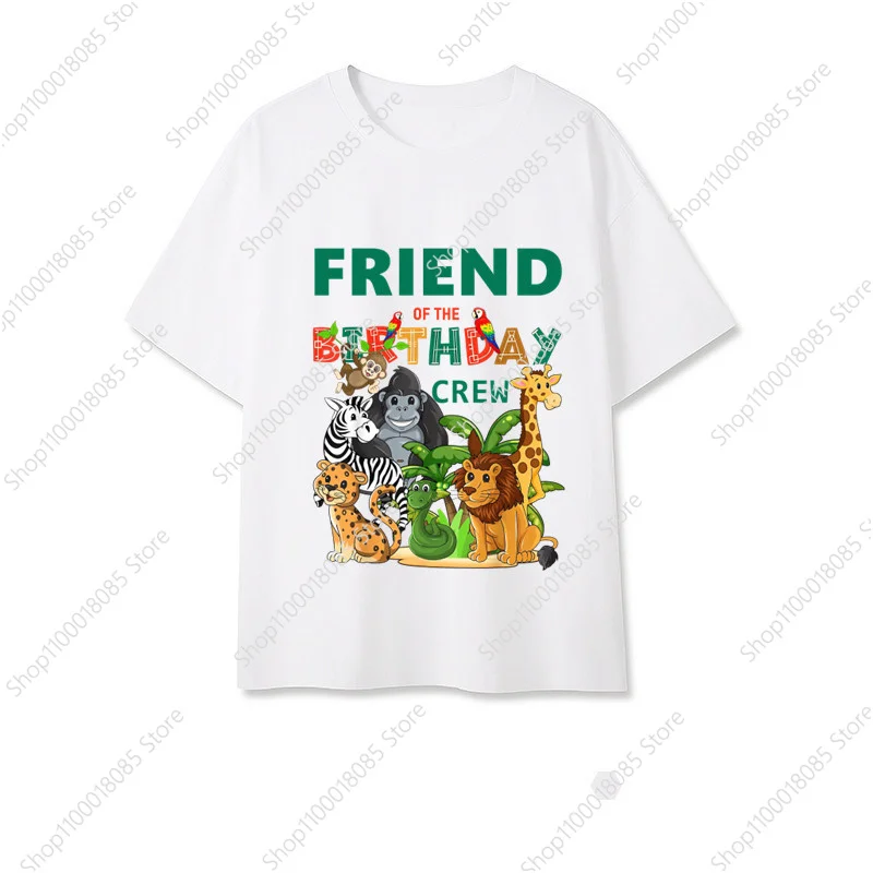 Family Animal Theme Lion, Gorilla, Snake, Giraffe, Monkey T-shirt Jungle Wildlife Park Boys and Girls Birthday Gift T-shirt 3