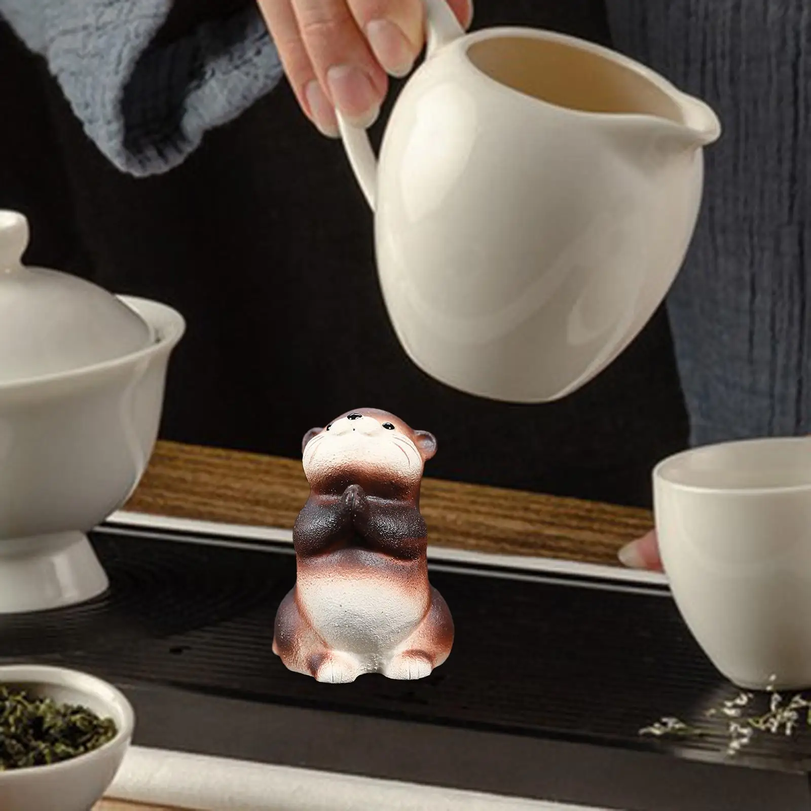 Small Otter Tea Pet Cute Otter Tea Pet for Cafe Bathroom Living Room