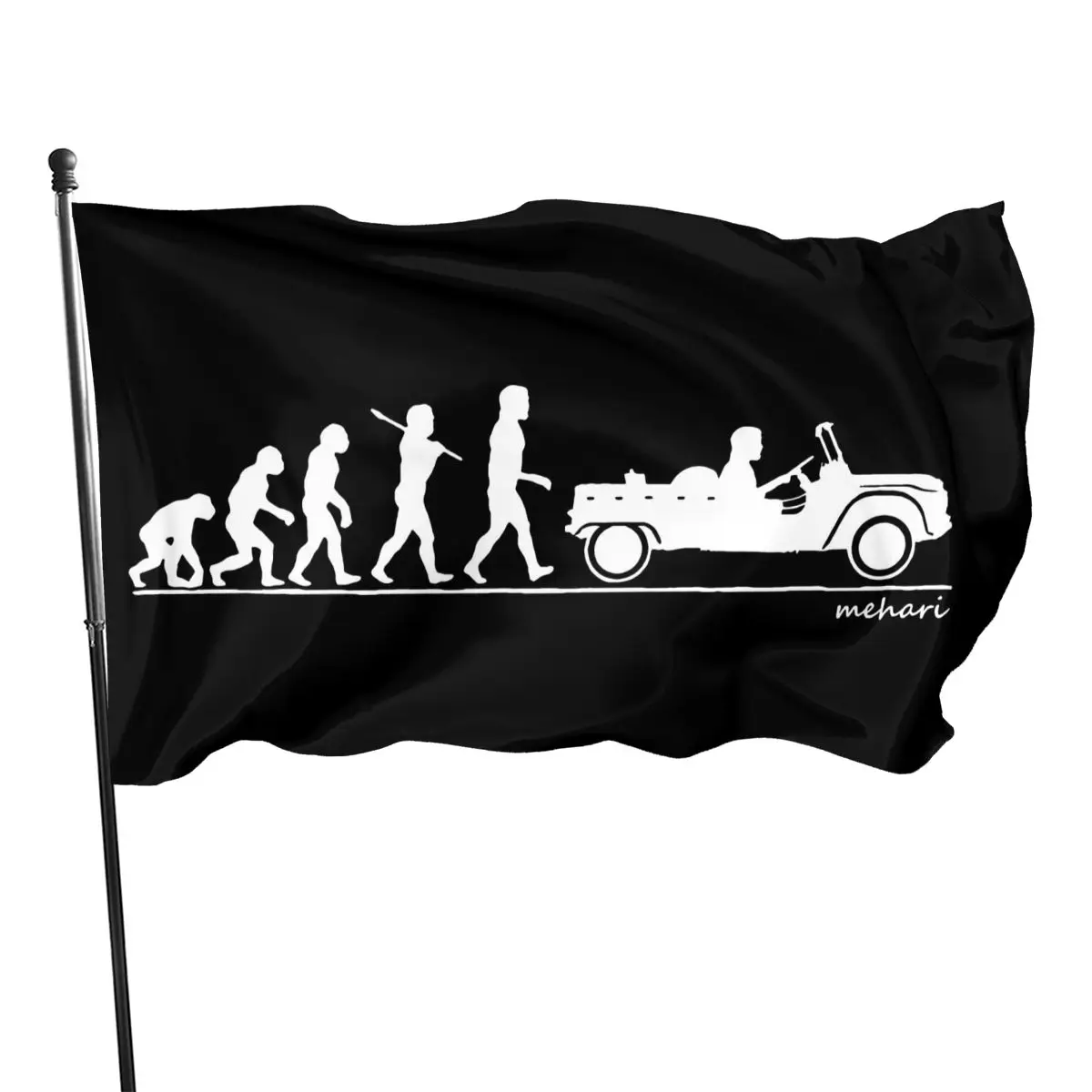 Evolution Of Man Mehari Classic Car Prezzo Più Basso Western Style Dj Slim Fit Streetwear Adult Cute Flag