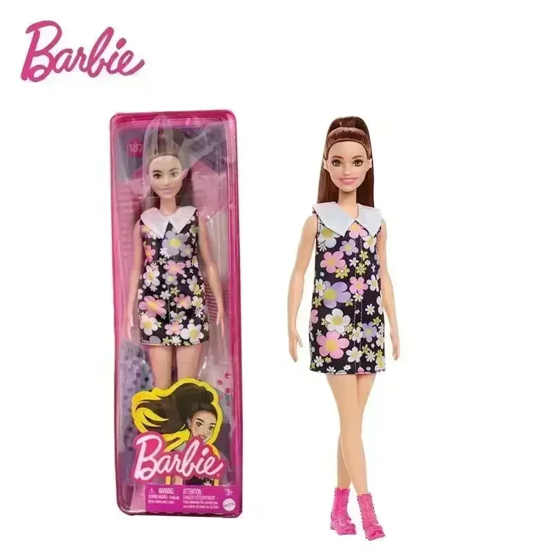 Mattel Barbie Fashionistas Doll Anime Action Figure Model Lone Hair Wear Fashion Kids Dressup Collection Giocattoli Per Bambini Regalo Di Compleanno