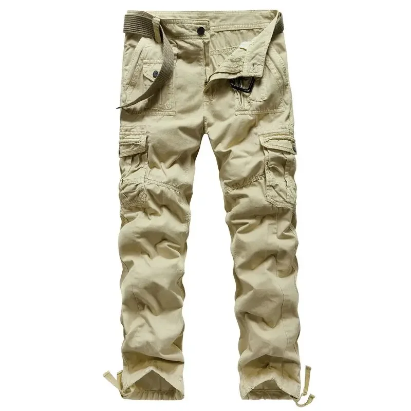 

Men Tactical Camouflage Pants Spring Pocket Elasticity Military Urban Commuter Tacitcal Solid Trousers Casual Large Cargo Pants