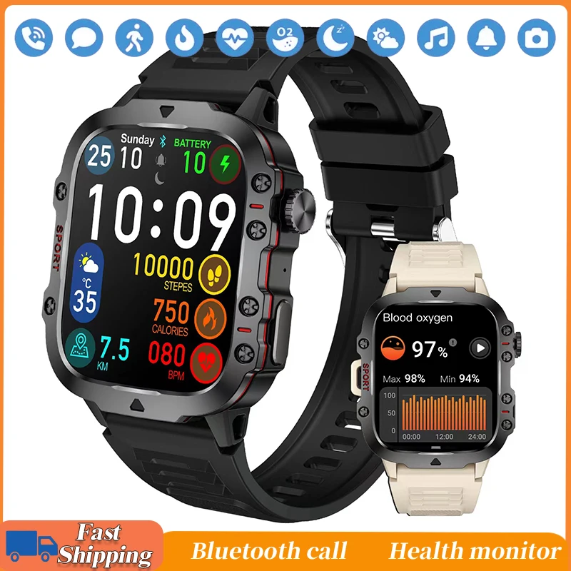 Xiaomi Smartwatch Men Bluetooth Calling Gps Sports Tracking Outdoor Pressure Blood Oxygen Pressure Monitor Ip68 Military Watch