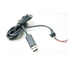Wired Game Controller Cable with USB Charger and Power Cable for Repair and Replacement (Black)