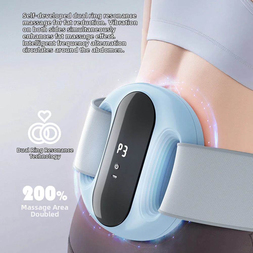 2 in 1 근막 마사지 링 핸즈프리 진동 딥 머슬 릴렉서 5단계 바디 슬리밍 마사저