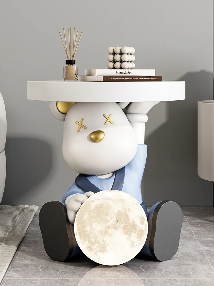 

Скандинавская мебель, журнальный столик, мебель для гостиной, диван, прикроватный столик, креативное украшение, мультяшный медведь, стол для спальни, прикроватный столик