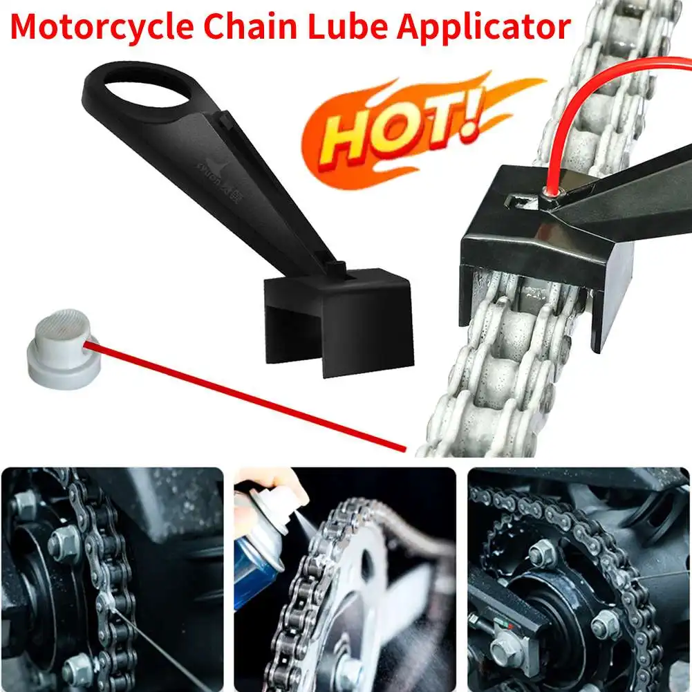 1pc  Motorcycle Chain Lube Applicator Mess-Free Chain Wax Chain Cleaner Attachment  Motorcycle Chain Oiler Spray Gear for Motorc