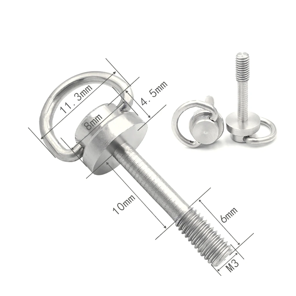 6 Viti Di Fissaggio 3/8” Per Fotocamera Con Anello A D – Per Piastre A Sgancio Rapido E Treppiedi, Argento