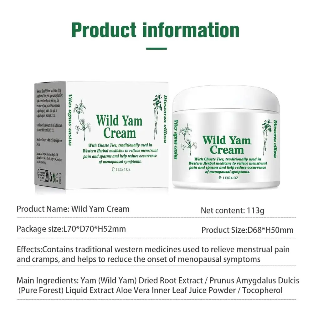 Facilitating Menopause Wild Yam Cream Perimenopause Promotes Women's Body Health Moisturizing Cream Balancing Hormones