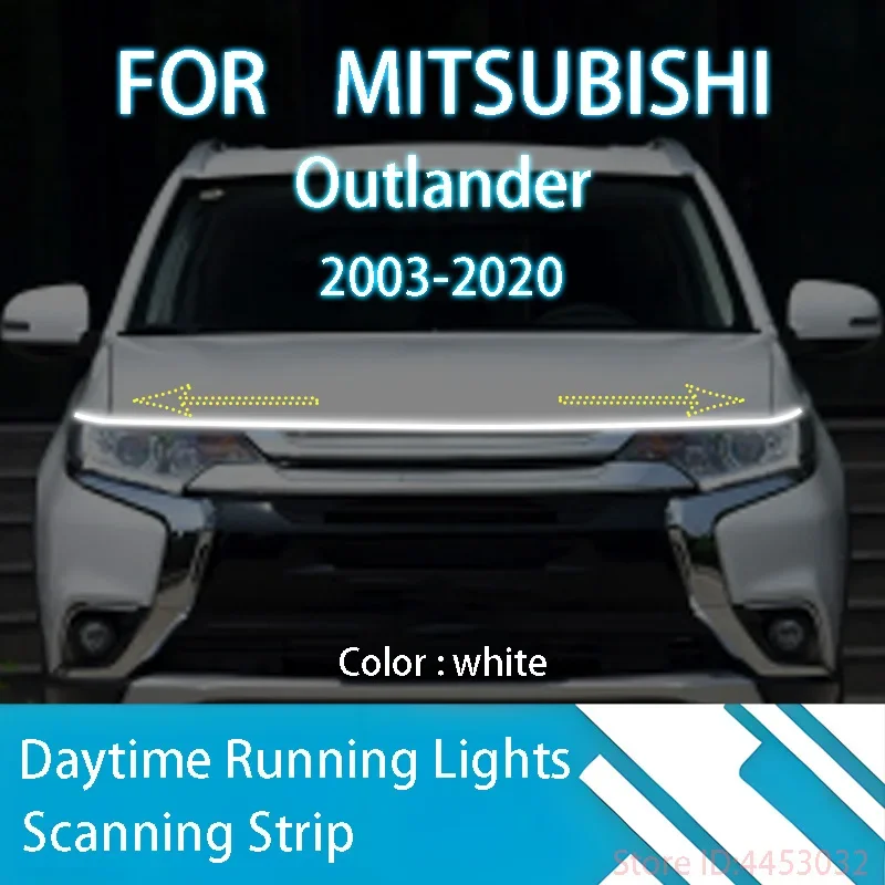 DRL Start Scan Strips Light FOR Mitsubishi Outlander 2003-2020 Car Hood Light Decorative Ambient Lamp 12V 59 Inches Waterproof