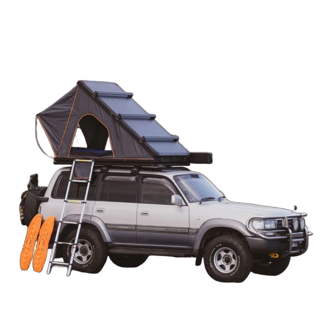 

Camping Aluminum Triangle SUV Hard Shell 4x4 Roof Top Tent Outdoor Hiking Car Rooftop Tent