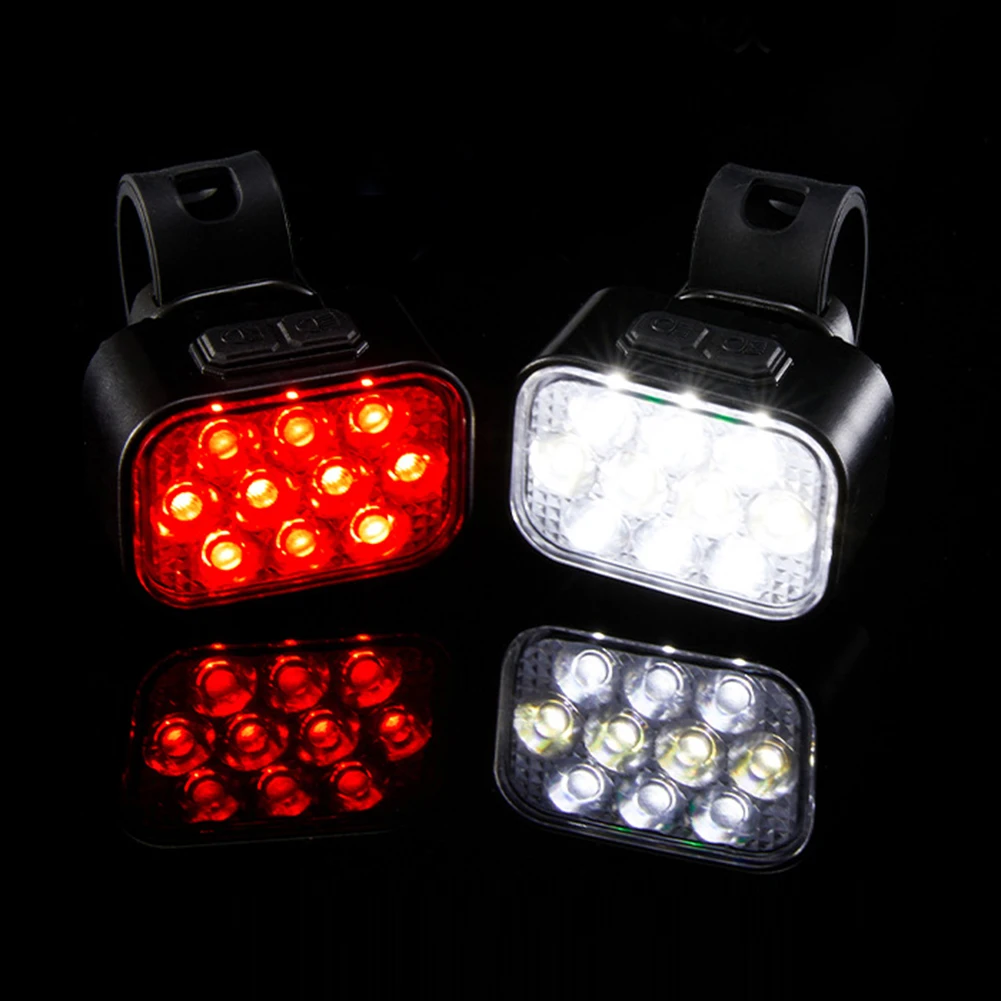 LED Outdoor Bike Headlight USB Rechargeable High Brightness Bike Headlight Waterproof Cycling Tail Lamp Bicycle Rear Night Light
