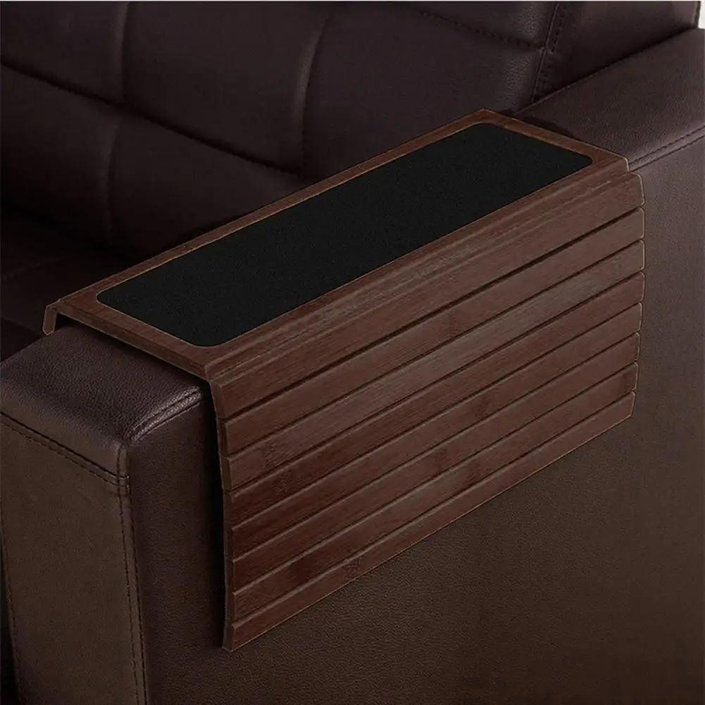 Anti-spill Sofa Tray Sofa Armrest Snack Tray Multifunctional Wooden Arm Non-slip Heavy Duty for Couch for Coffee