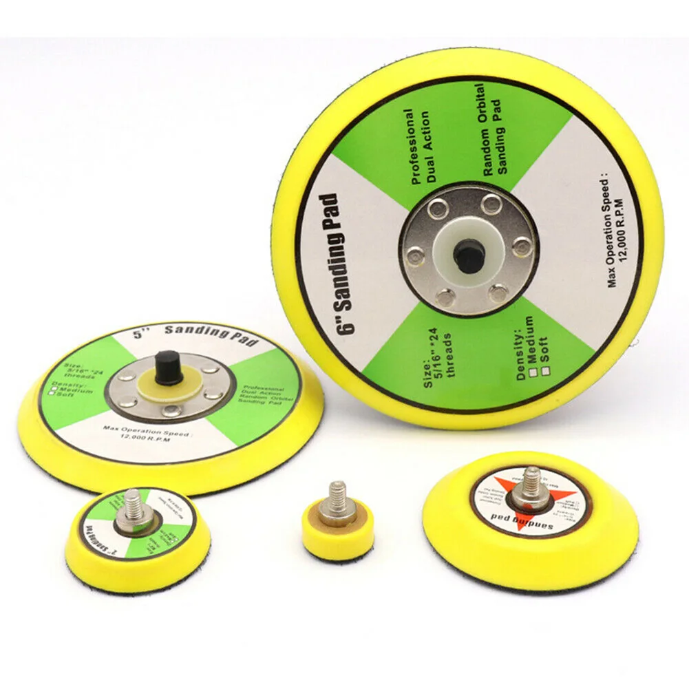 1/2/3/4/5/6 Inch M6 M8 Thread Polishing Sanding Pad Pneumatic Sander Disc Backer Plate Hook&Loop For Dremel Grinder Rotary Tool ftk ложка ледяная приманка 5g 7g 11g 43mm 53mm 63mm rotary bait treble hook hard bait