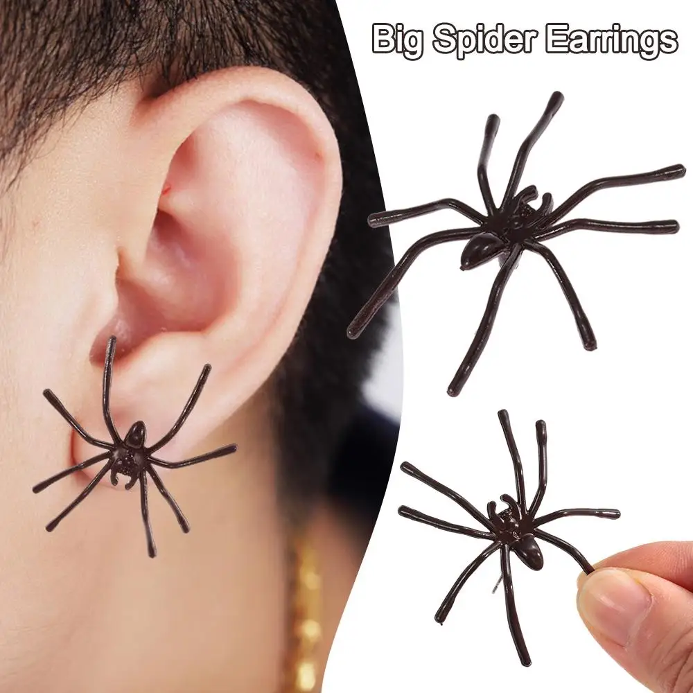 

Earstuds Giant Spider Earrings Alternative Spider Lover Personality Gothic Accessories Goth Fashionista Spider Earstuds