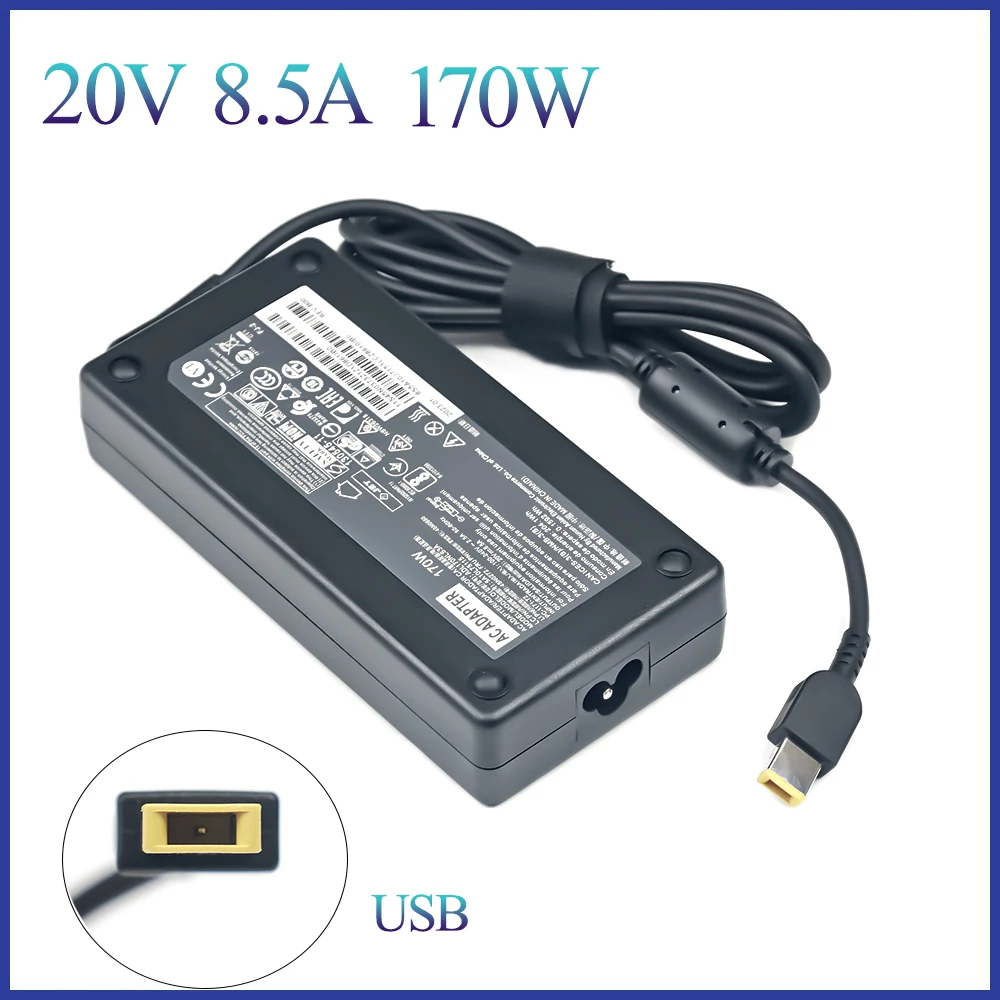 

20V 8.5A 170W AC Adapter Charger for Lenovo Yoga 45N0375 4X20E50574 PA-1171-71 ADL170NLC3A, 4X20E50582 For Lenovo W540, T451
