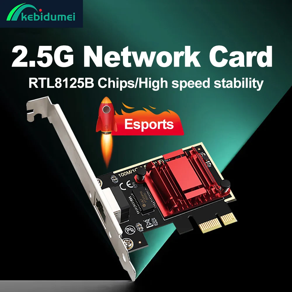 2.5G PCI-E To RJ45 Network Card 2500Mbps RJ45 PCI Express Converter Lan Ethernet Gigabit Adapter For PC Win 7/8/10/11