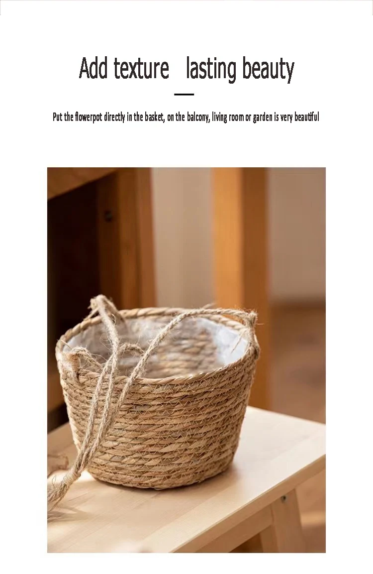 Description Picture 6 of itemGarden Hanging Flowerpot Planter Macrame Plant Storage Basket Jute Rope Woven Chlorophytum Indoor Balcony Plant Pots Home Decor
