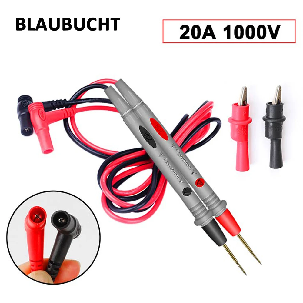 Multimeter Test Leads Banana Plug,1000V 20A Digital Multi Meter Clamp  Tester Probe Test Probes Leads for Multimeter Electronic Test Leads  Multimeter