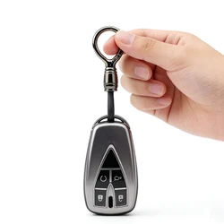 Premium TPU Car Key Case Cover with Keychain - Elegant Auto Accessories (Set 1)