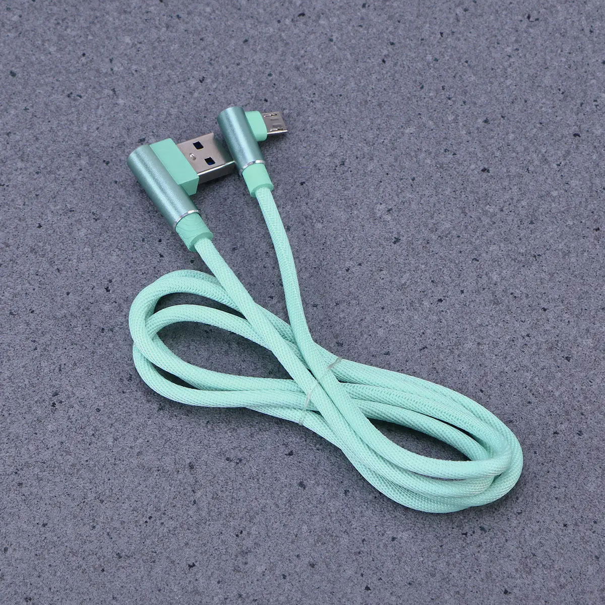 1M 데이터 충전 케이블 직각형 브레이디드 고속 충전 싱크 USB 마이크로 케이블 고내구성 90도 USB 코드 (범용)