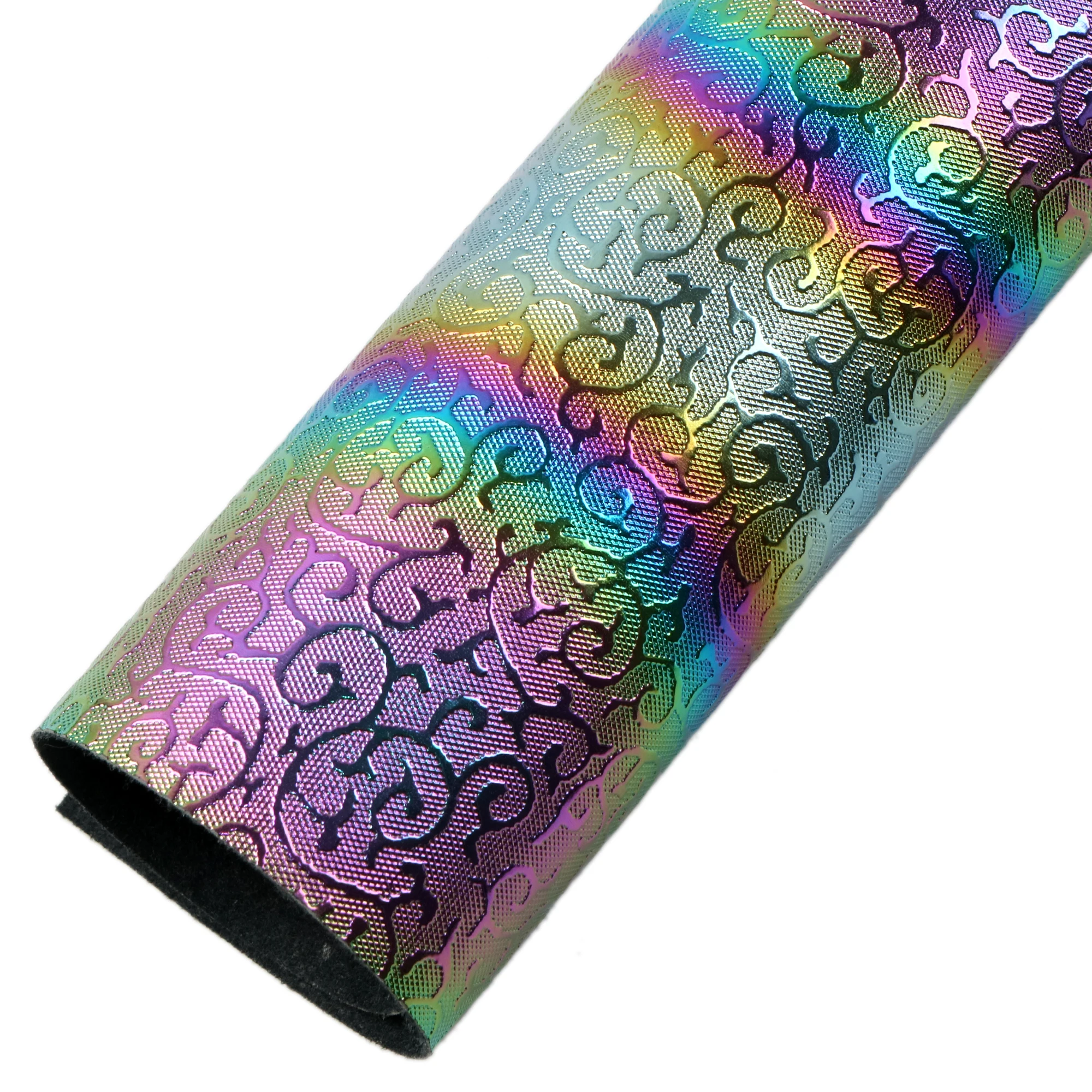 Retro Swirls Butterfly Embossed Faux Leather Sheet Synthetic Leather Fabric Bows Crafts DIY Handmade Material 1Yc21313 leather fabric