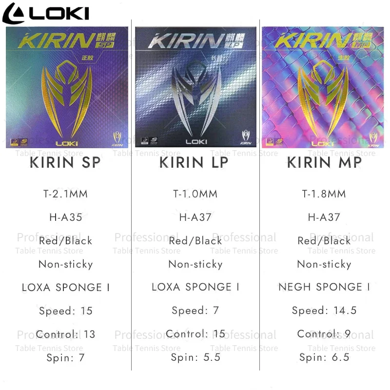 LOKI KIRIN Advanced Pips-Out Table Tennis Rubber with Pre-Tuned Sponge