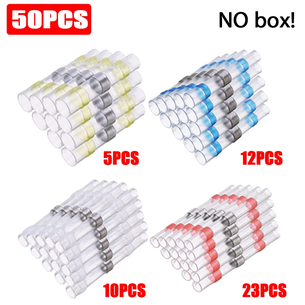 Waterproof Heat Shrink Solder Seal Wire Splice Terminal Kit with Hot Air Gun - 50/400/800 PCS
