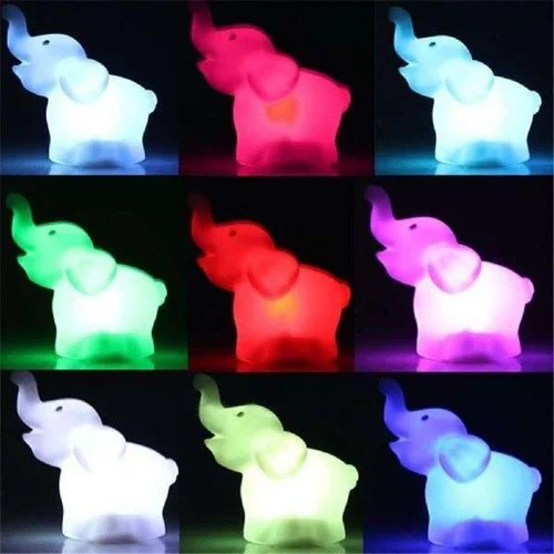 카톤 코끼리 LED 야간 조명, 부드러운 조명, 눈 보호 램프, 아기 수면 장난감, 창의적인 동물 장식, 야간 램프, 가정 장식 4