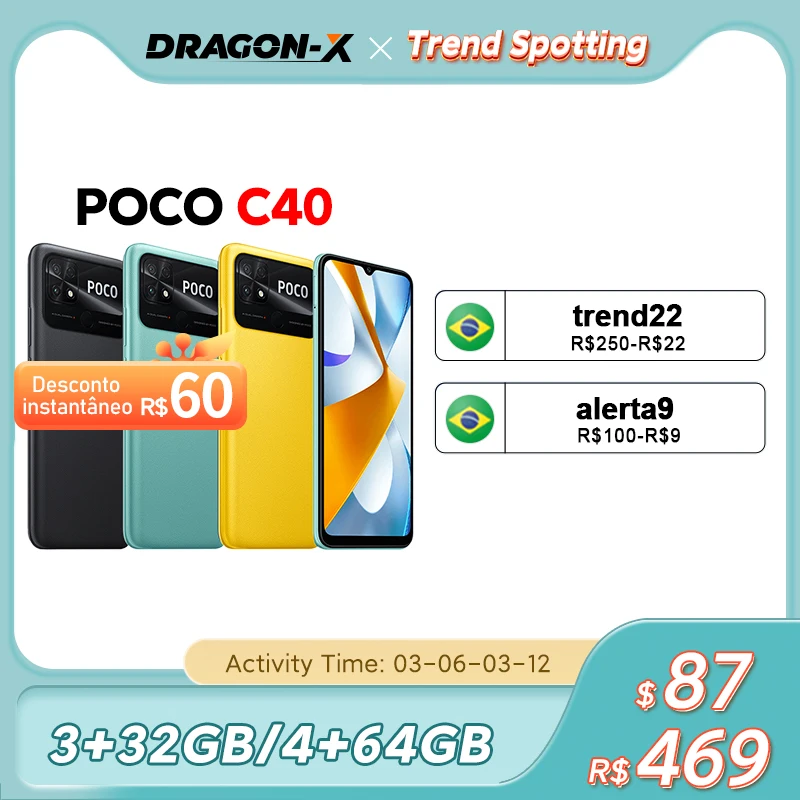 Smartphone Poco C40 Global Version - Топ товаров с Али