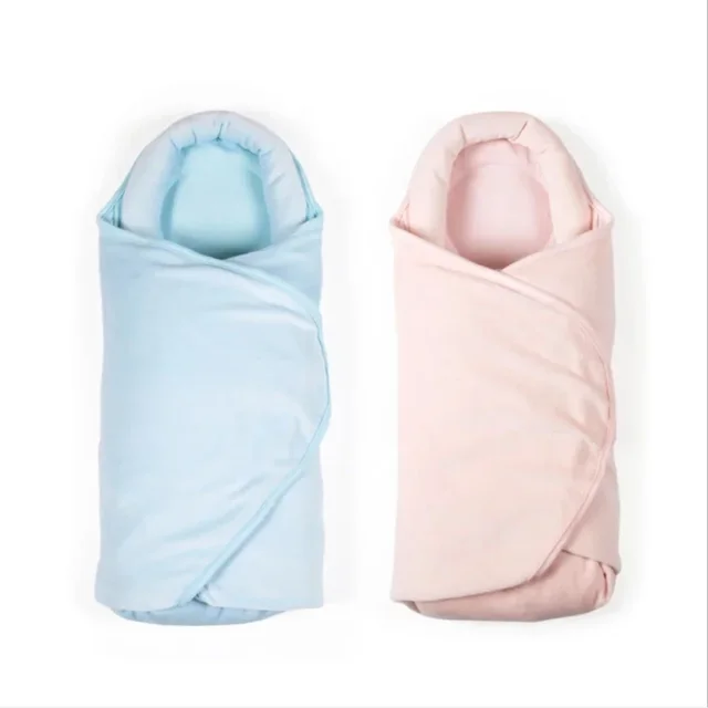 Spring Autumn Thin Baby Hug Blanket Simple Solid Color Newborn Anti-Scared Jump Wrap Towel 0-3 Months Baby Swaddle Sleeping Bag 3
