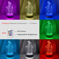 Acrylic 3D LED Night Light Blessed Virgin Mary Touch 7 Color 5