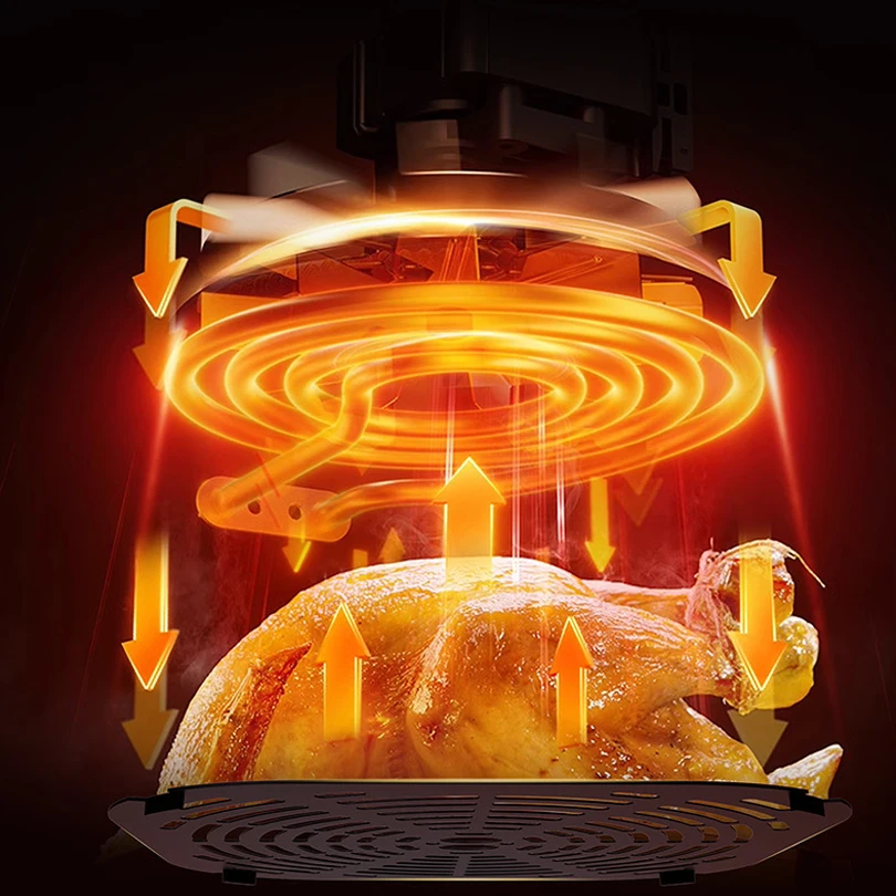 10L Large Capacity Air Fryer Multifunctional Electric Oven with Touch Screen Non-stick Pan