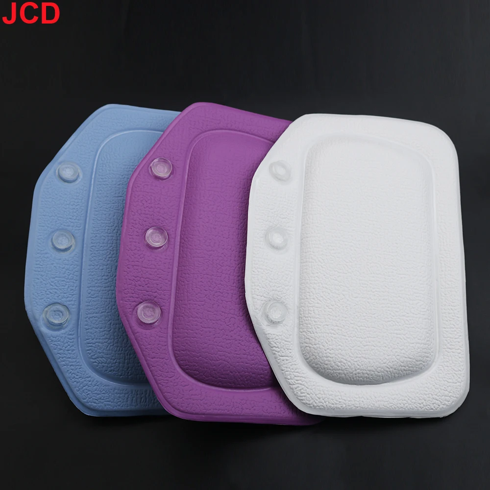 Bath Pillow JCD 1pcs Bath Accessories Soft Headrest Bathroom Supplies SPA Bath Pillow 21*31cm Neck Bathtub Cushion With Suction Cup PVC