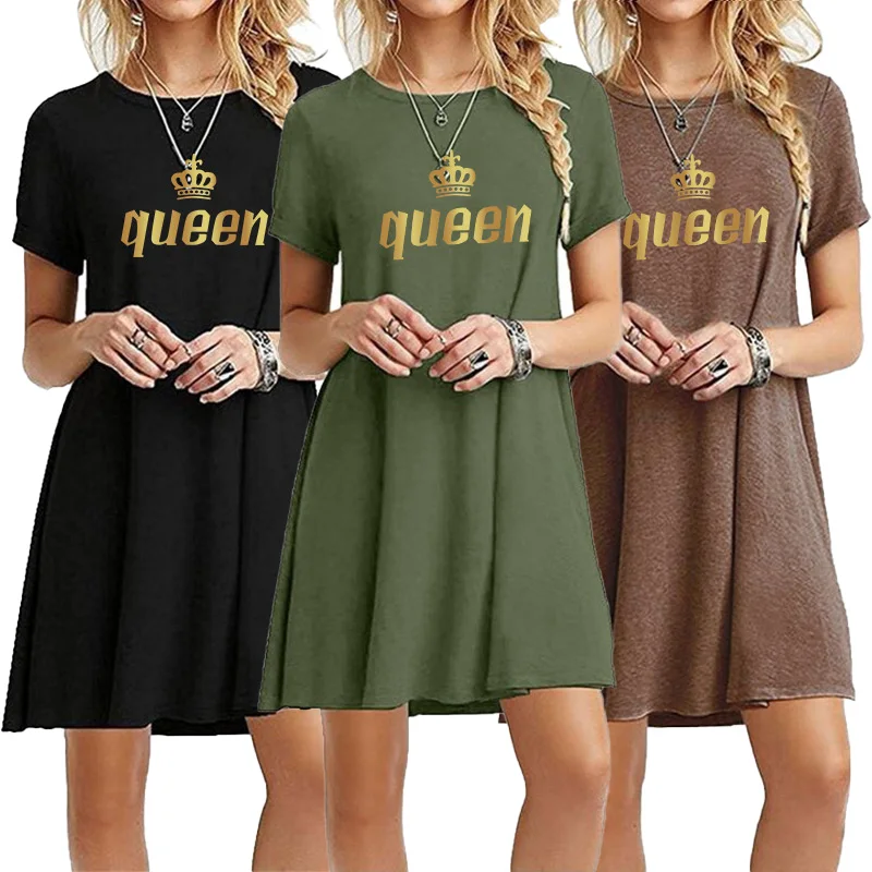 

Summer Fashion Dress for Women's Dress Short Sleeve Slim Print Dress Summer Sexy Dress