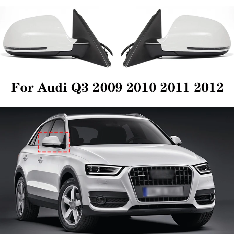 Car Electric Folding Rearview Mirror Assembly For Audi Q3 2009 2010