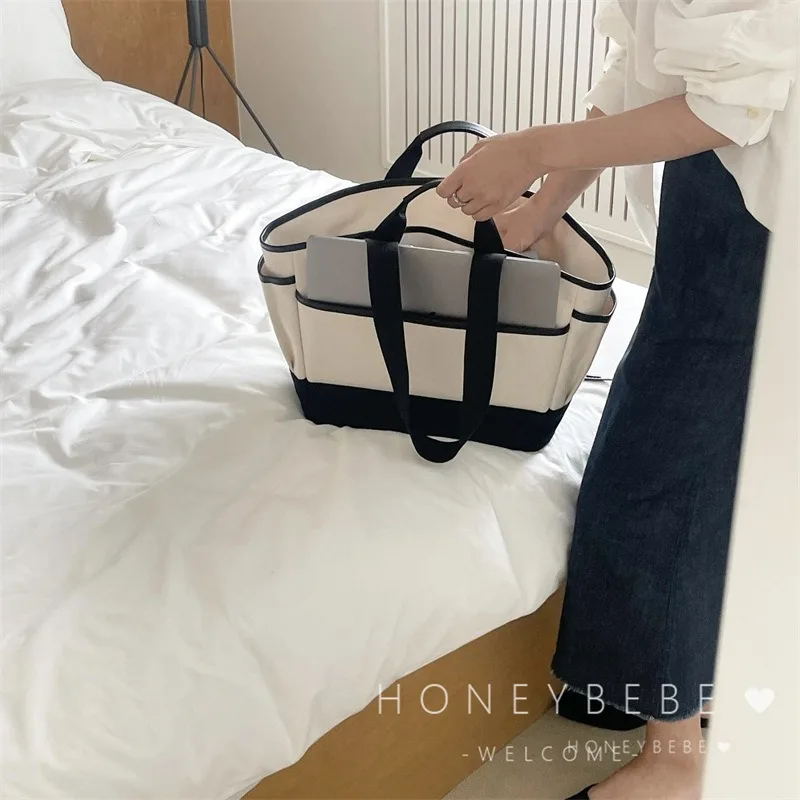 Korean Large Capacity Casual Versatile Crossbody Shoulder Bag Fashionable Lightweight Canvas Handbag For Women