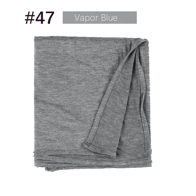 Muslim Women Premium Instant Cotton Jersey Hijab Scarf Jersey Hijabs Scarves With Hoop Pinless HeadScarves 53 colors 47