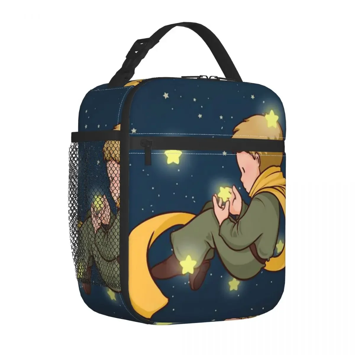 

The Little Prince Stars Insulated Lunch Bags Thermal Bag Lunch Container Prince Fox Rose France Tote Lunch Box Food Bag Travel