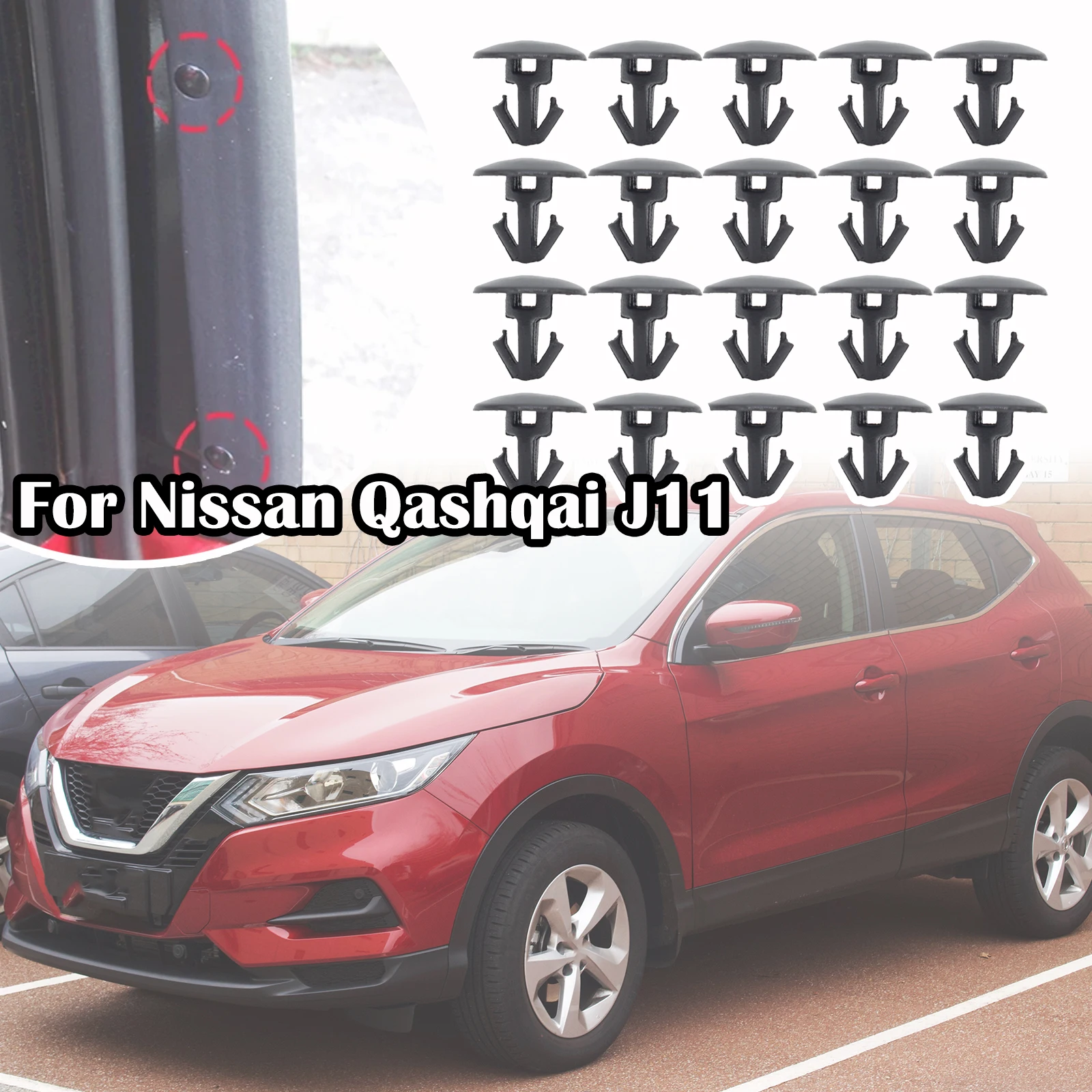 

For Nissan Qashqai J11 J10 Door Weatherstrip Rivets Lining Lower Upper Clips 2006 - 2013 2014 2015 2016 2017 2018 2019 2020 2021