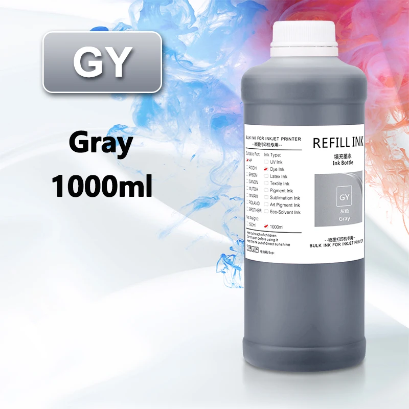 Recarga Tinta Corante para Impressora hp Compatível para hp 72 T770 T790 T1120 T1200 T920 T1500 T2500 T930 T1530 T2530 1000ml - Imagem 2