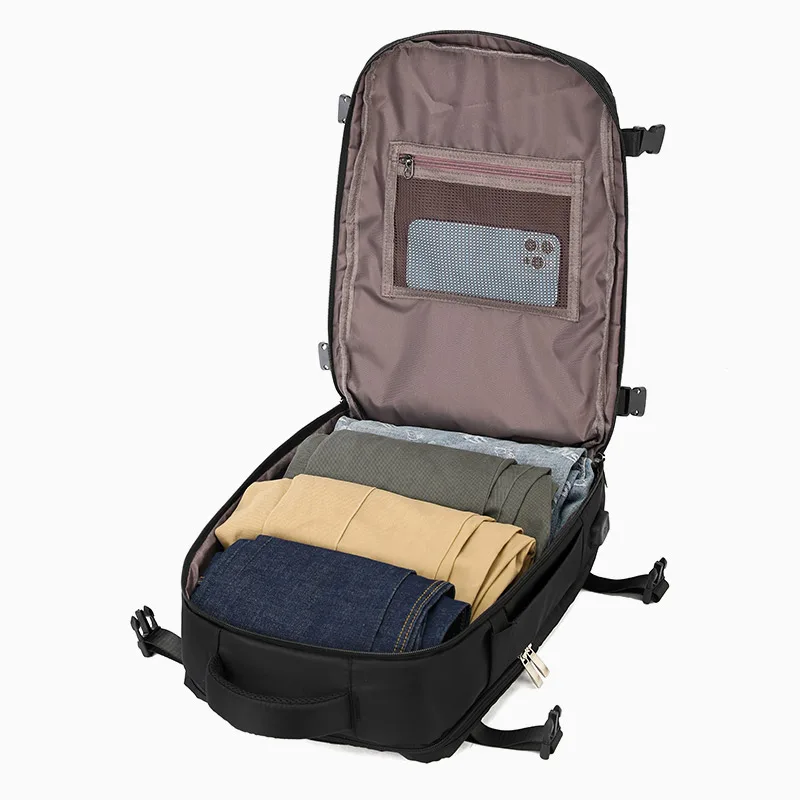 Backpack Men's High-End Business Trip Large Capacity 2024 New Student School Bag Work Clothing Computer Backpack