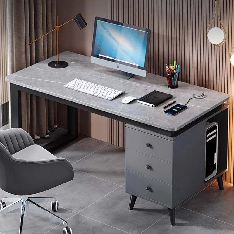 Executive Gaming Computer Desk Bedroom Sedentary Modern Mirror Writing Desk Storage Students Square Multifunction Home Furniture mancope titanium mini pen bolt action mini pen multifunction pocket size edc pen mini keychain pen writing pen