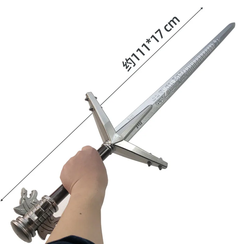 1:1  Wild Hunt Sword Aerondight Sword Weapon Cosplay White Wolf Prop Role Play Gift Safety PU Wizard Eredin Alice Jewel Sword 3
