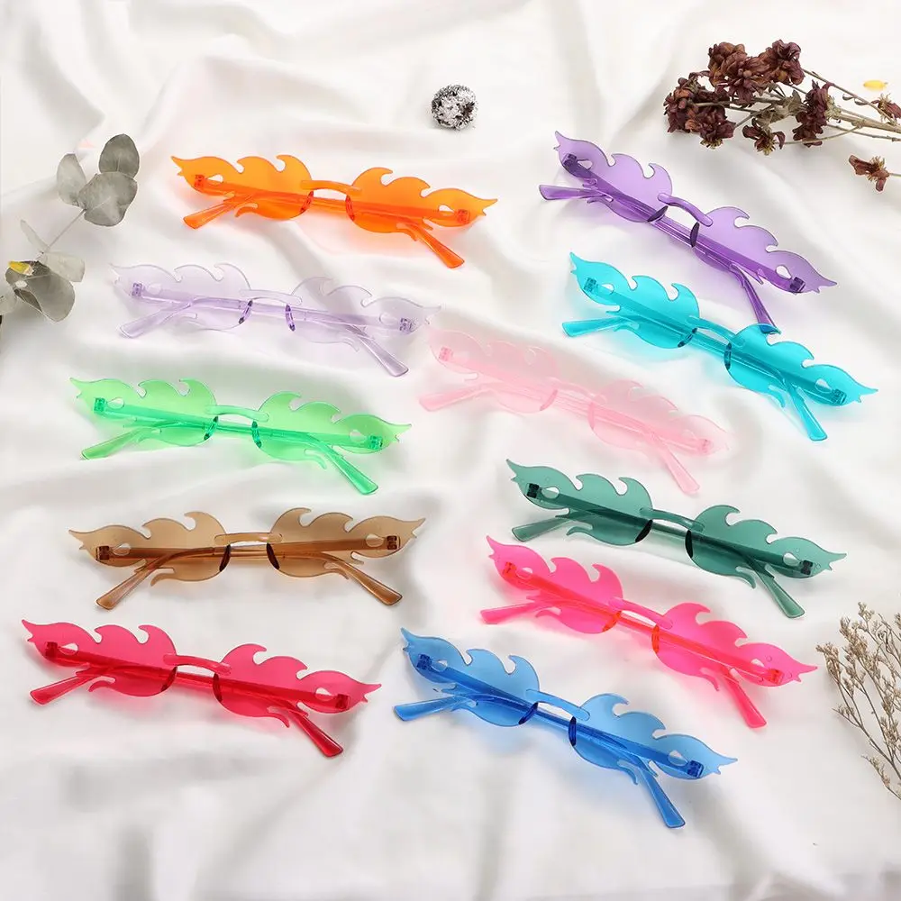 

Trendy Party Eyewear Cosplay Sun Glasses Sunglasses for Women Flame Sunglasses Flame Shaped